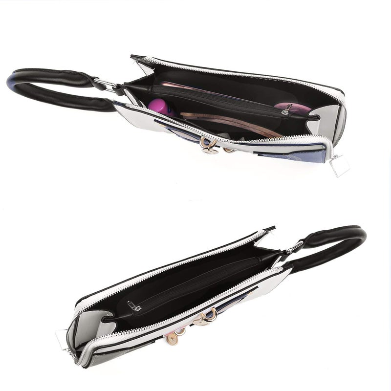 KUANG! Women Novelty Lady Face Shoulder Bags Funky PU Leather Top Handle Satchel Handbags Clutch Purse for Women - Image 3